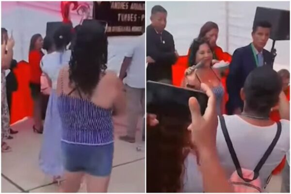 Una mujer interrumpió una boda porque el novio la abandonó junto a sus tres hijos