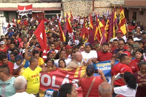Punceres en Monagas marchó contra las sanciones