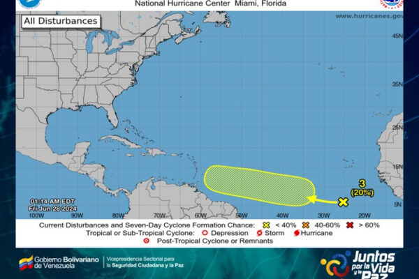 Onda Tropical N° 16 se acerca y afectará estas regiones de Venezuela