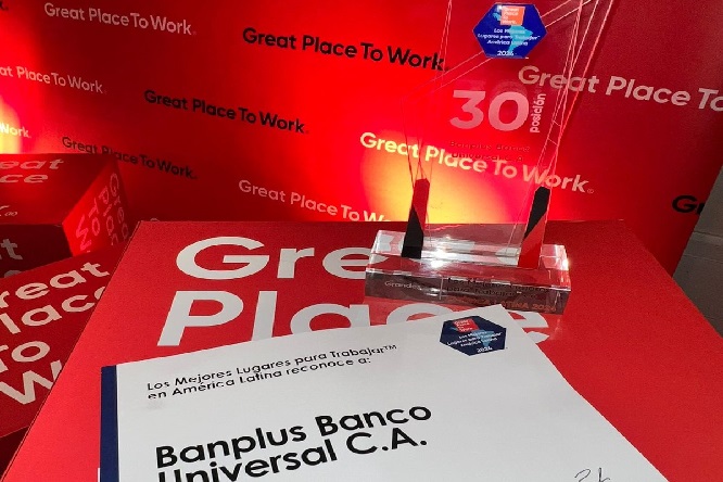 Banplus es nombrada una de las ‘Mejores Empresas para Trabajar en América Latina’ - FOTO