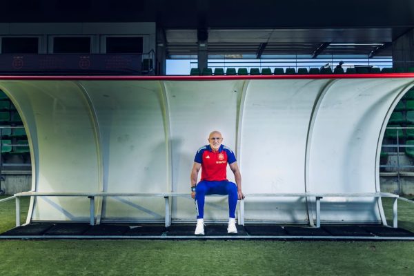 Luis de la Fuente, en la Ciudad del Fútbol de Las Rozas