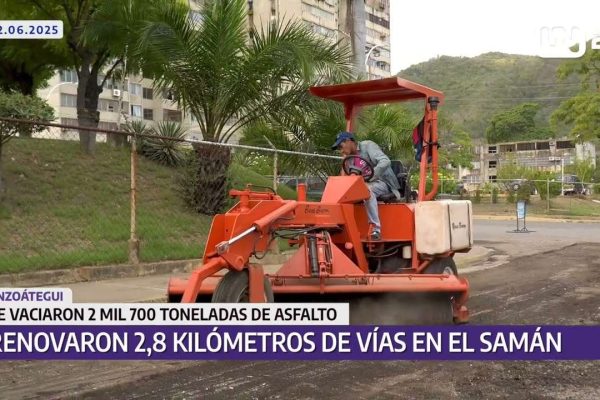 Renovaron 2,8 kilómetros de vías en El Samán en el estado Anzoátegui