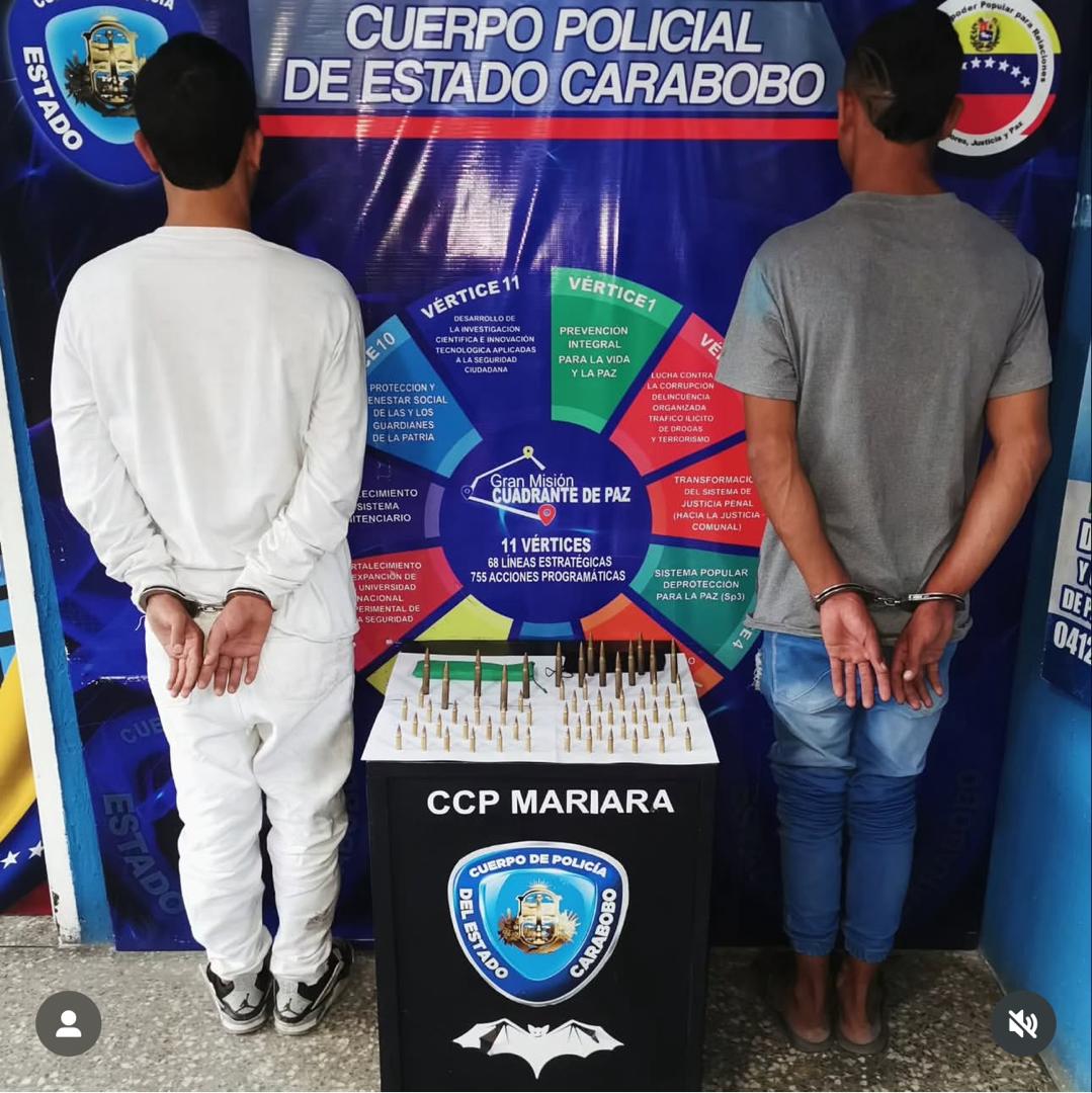 Atraparon a dos que portaban 60 municiones