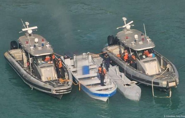 Colombia incauta por primera vez un narcosubmarino no tripulado