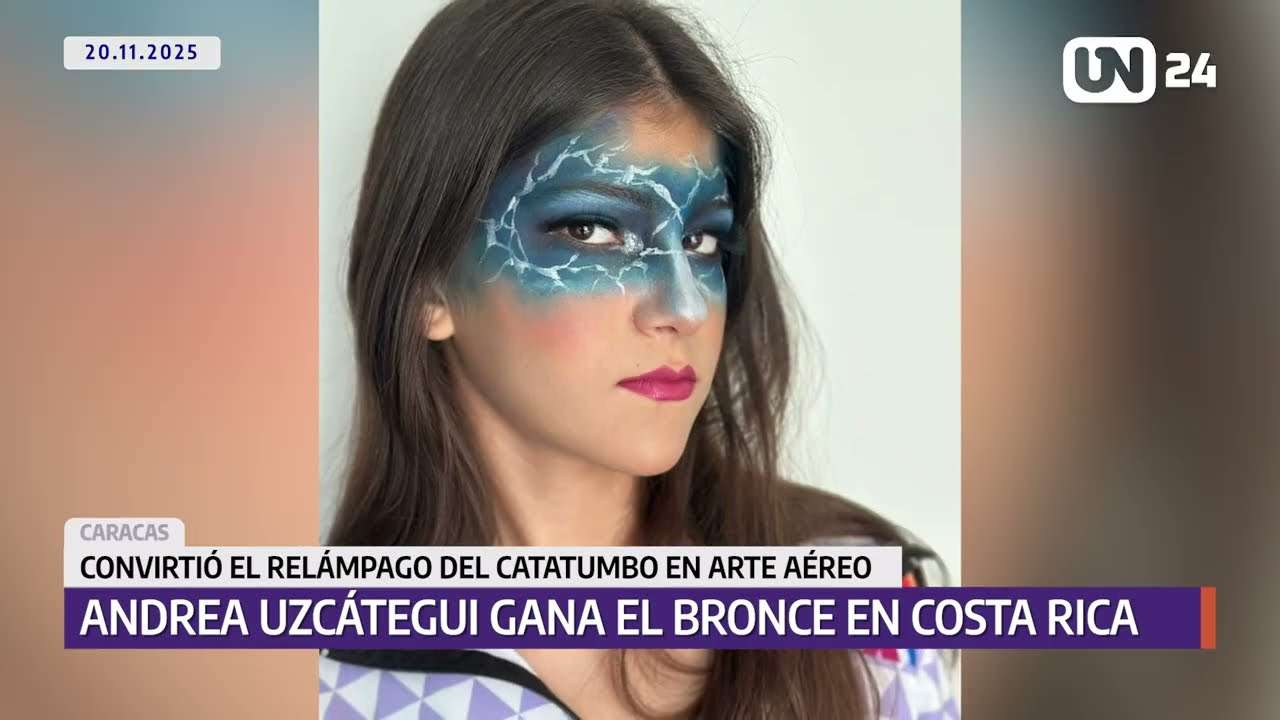 Andrea Uzcátegui crea arte aéreo del Relámpago del Catatumbo