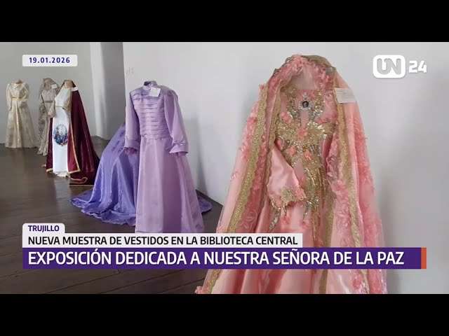 Abren exposición de vestidos de Nuestra Señora de la Paz