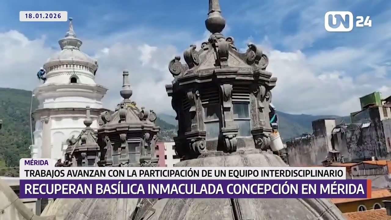 Avanza recuperacíon de la Basilica Inmaculada Concepción en Mérida