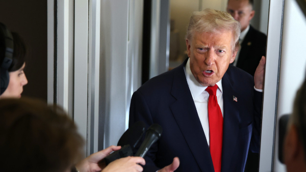 Periodistas le preguntan a Donald Trump sobre las últimas declaraciones de Delcy Rodríguez