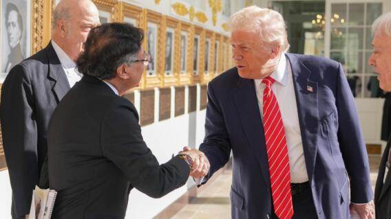 Donald Trump recibe a Gustavo Petro en la Casa Blanca en una reunión histórica y a puerta cerrada