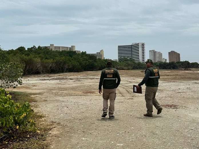 Minec realiza evaluación técnica por afectación de manglares en la Laguna del Morro
