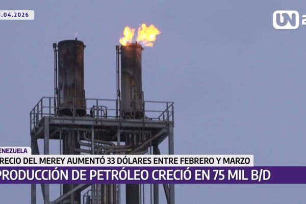 Producción de crudo venezolano creció en 75 mil barriles diarios