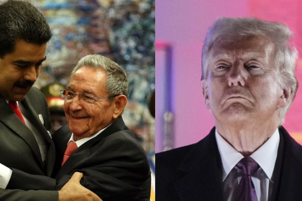 la imagen publicada por la Casa Blanca relacionando a Raúl Castro con Maduro y Khamenei