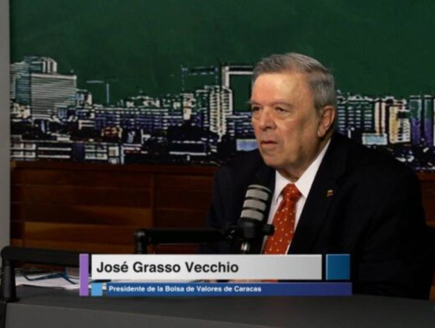 Presidente de la Bolsa de Valores de Caracas, José Grasso Vecchio.