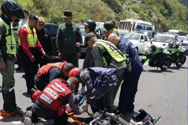 Choque en la Caracas-La Guaira dejó un lesionado